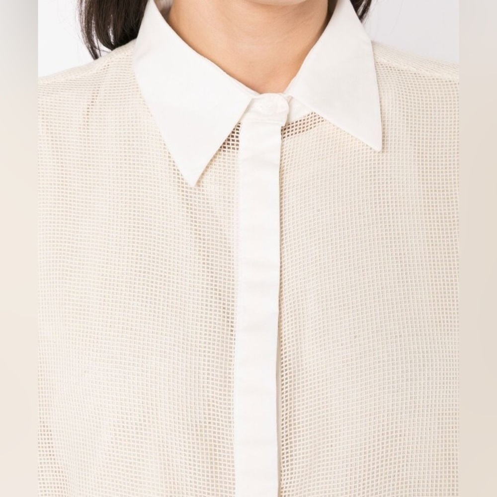 Osklen Buttoned Net Shirt | Sheer | Beach Club | Vacation - Picture 3 of 9